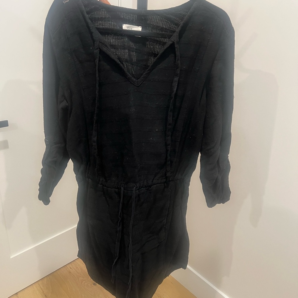 Lou & Grey Black Textured Dress